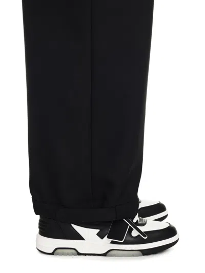 Off-white Out Of Office Arrow-detail Leather Low-top Sneakers In Black