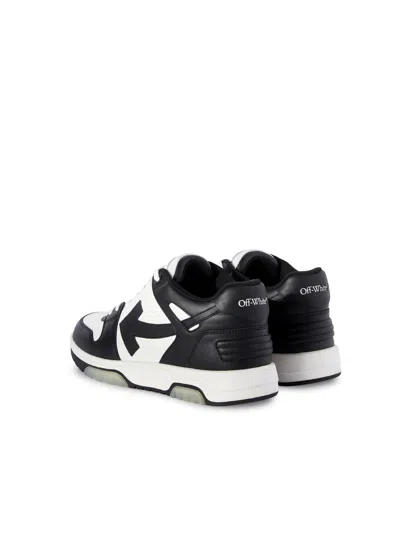 Off-white Out Of Office Arrow-detail Leather Low-top Sneakers In Black