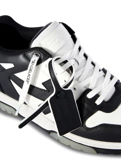 Off-white Out Of Office Arrow-detail Leather Low-top Sneakers In Black