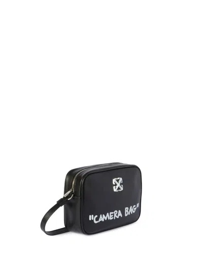 Off-white Medium Jitney Quote Shoulder Bag In Black