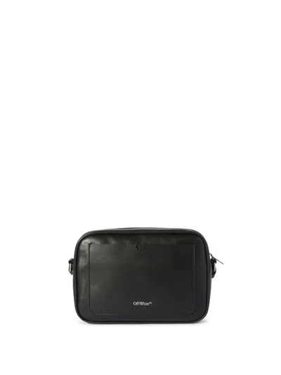 Off-white Medium Jitney Quote Shoulder Bag In Black