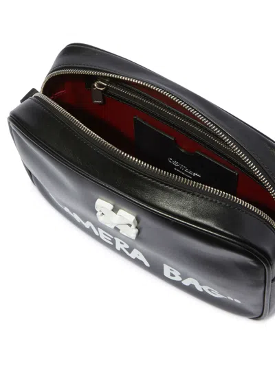 Off-white Medium Jitney Quote Shoulder Bag In Black