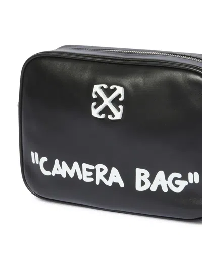 Off-white Medium Jitney Quote Shoulder Bag In Black