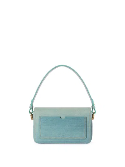Off-white Binder Soft M  Denim Leather Light Blue In Blue