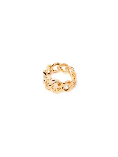 Off-white Arrow Chain Ring In Gold
