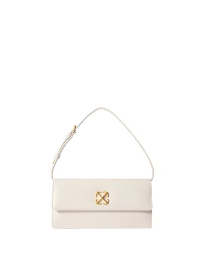 Off-white Jitney 1.0 Leather Shoulder Bag In White