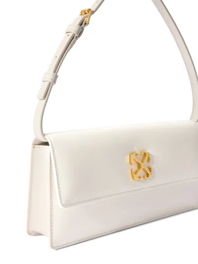 Off-white Jitney 1.0 Leather Shoulder Bag In White