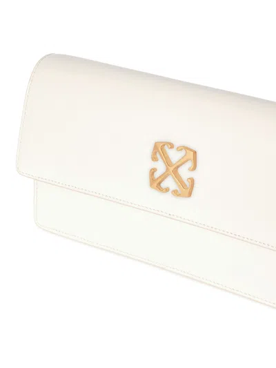 Off-white Jitney 1.0 Leather Shoulder Bag In White