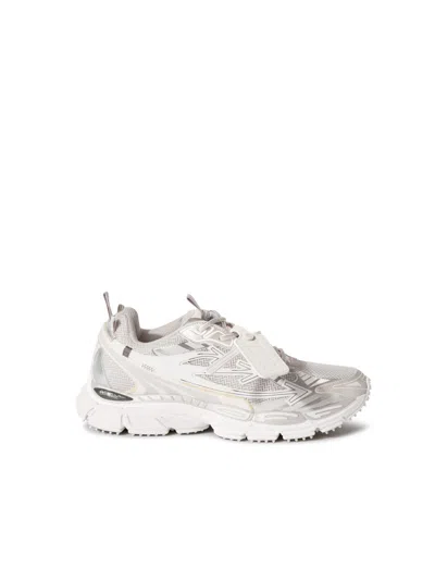 Off-white Ow Be Right Grey Low Top Sneakers With Zip-tie Detail In Mesh And Leather Man In Gray