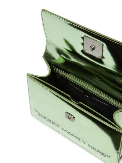 Off-white Green Jitney 1.4 Quote Top Handle Bag In Green
