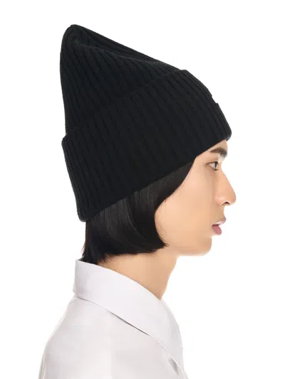 Off-white Off White Men Offstamp Loose Knit Beanie Hat In Black