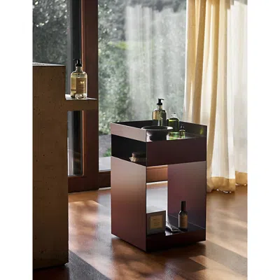 &tradition Rotate Sc73 Space Copenhagen 2022 Steel Side Table Dark Plum In Dark Plum