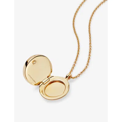 Astley Clarke Womens Polaris Large 18ct Yellow Gold Vermeil And Lapis Locket Necklac In Gold