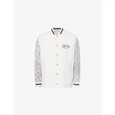 Givenchy Varsity Jacket In Wool And Monogram 72 Leather In Multicolored