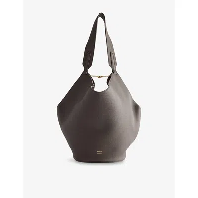 Khaite Small Lotus Tote In Dark Brown
