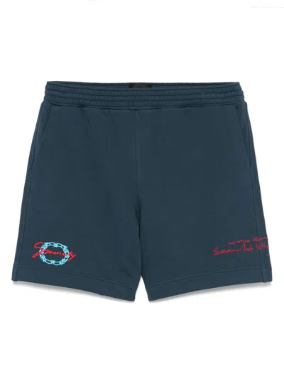 Givenchy Waistband Elastic Pockets Side Back In Blue