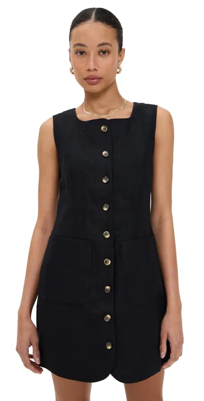 Posse Emma Linen Vest In Black