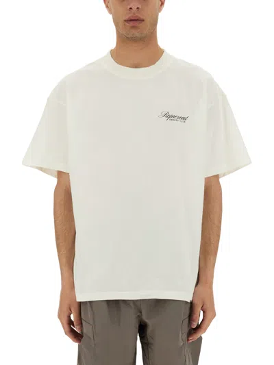 Represent Graphic Print Crew Neck T-shirt In White