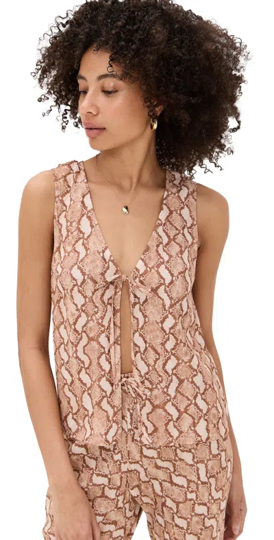 Minkpink Koa Tie Top Snake In Brown