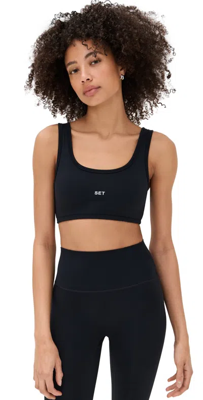 Set Airluxe Breathe Scoop Bra Onyx In Onyx