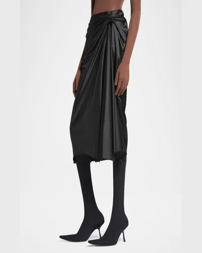 Balenciaga Draped Skirt In Black