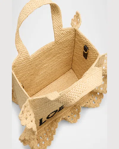 Loewe Small Font Tote Bag In Neutral