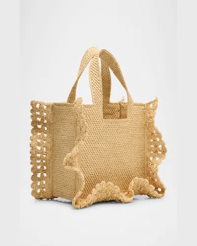 Loewe Small Font Tote Bag In Neutral