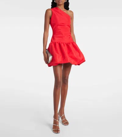 Patou One-shoulder Mini Dress In Red