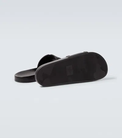 Valentino Coolside Rubber Slides In Black