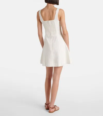 Faithfull Felice Linen Minidress In White
