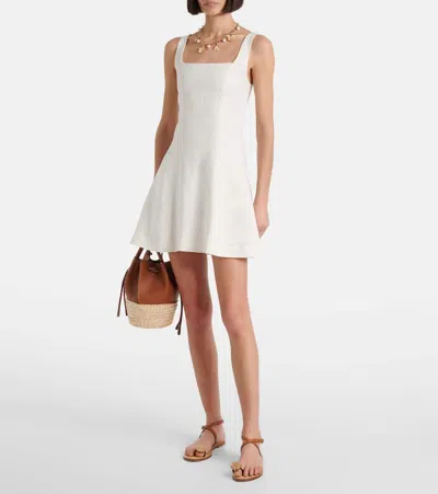 Faithfull Felice Linen Minidress In White