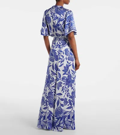 Poupette St Barth Mabelle Satin Maxi Dress In Multi