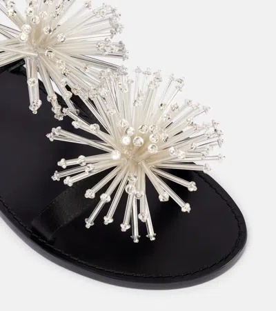 Pucci Embroidered Slides In Black