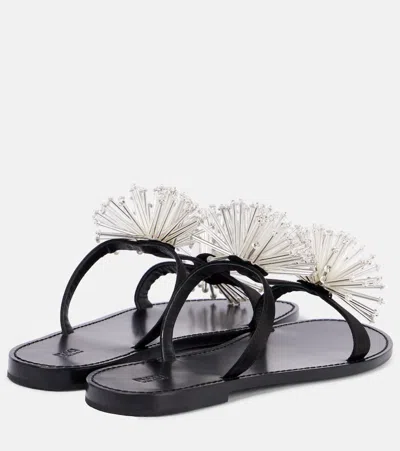 Pucci Embroidered Slides In Black