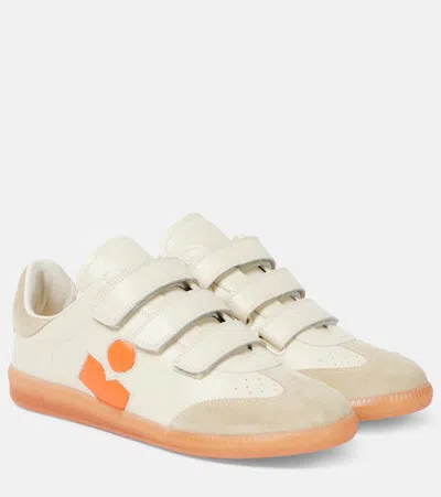 Isabel Marant Bryce Leather & Suede Sneaker In Beige