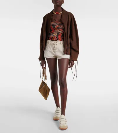 Isabel Marant Bryce Leather & Suede Sneaker In Beige