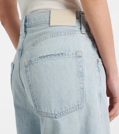 Citizen Of Humanity Ayla Raw Hem Crop Jeans In Sailor In Blue