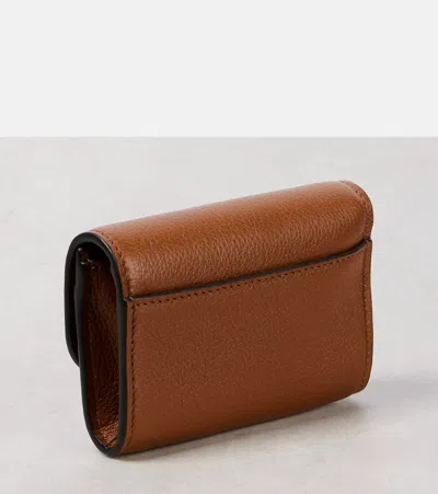 Gucci Softbit Leather Card Case In Brown