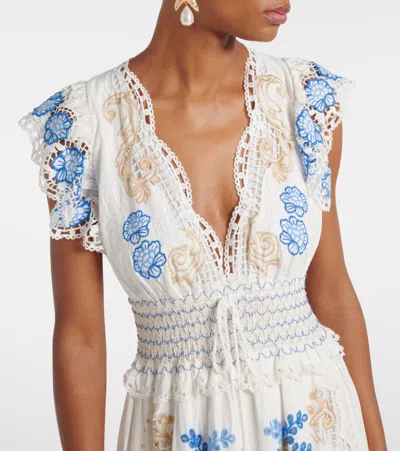 Farm Rio Romantic Dress In Beige