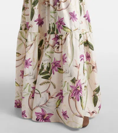 Agua By Agua Bendita Lima Printed Cotton Maxi Dress In Pattern