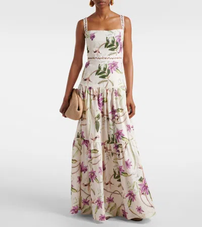 Agua By Agua Bendita Lima Printed Cotton Maxi Dress In Pattern