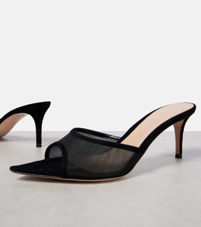 Gianvito Rossi 70mm Dorotea Pointed-toe Heeled Mules In Black
