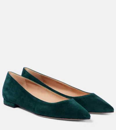 Gianvito Rossi Gianvito Suede Ballet Flats In Green