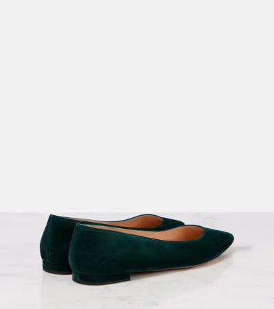 Gianvito Rossi Gianvito Suede Ballet Flats In Green