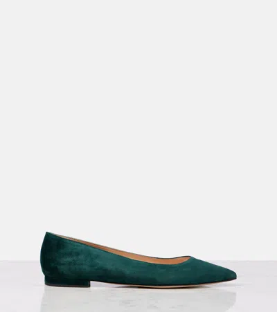 Gianvito Rossi Gianvito Suede Ballet Flats In Green