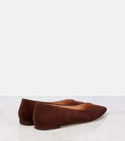 Gianvito Rossi Gianvito Suede Ballet Flats In Brown