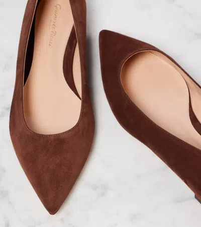 Gianvito Rossi Gianvito Suede Ballet Flats In Brown