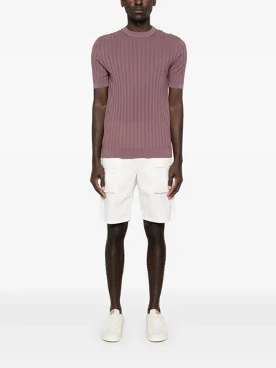 Eleventy Logo-button Cargo Shorts In White