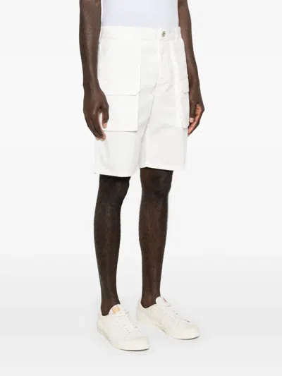 Eleventy Logo-button Cargo Shorts In White