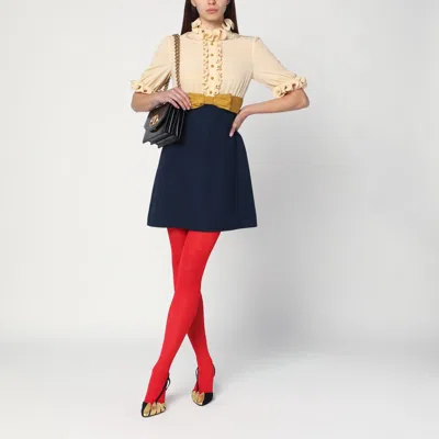 Valentino Garavani Crepe De Chine And Viscose Short Dress In Multi